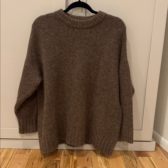 Jenni Kayne Alpaca Cocoon Crewneck Cocoa Brown XS - Picture 3 of 6